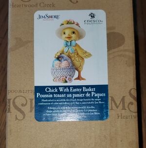 Jim Shore Yellow Chick with Basket Figurine